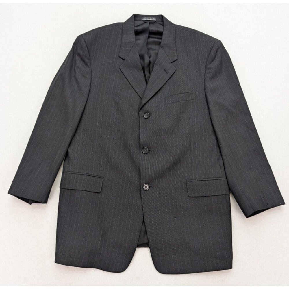 Kenneth Cole Men's Blazer Jacket Sport Coat Size 42R Gray Pinstripe